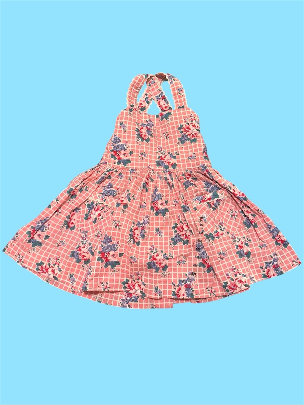 Ralph Lauren baby Floral Check Halter Dress